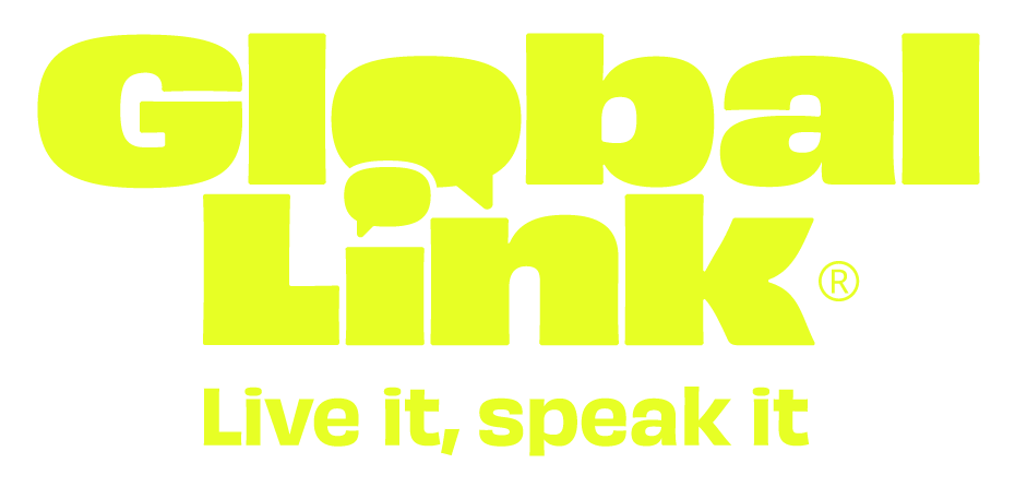 Logotipo Global Link. Live it, speak it
